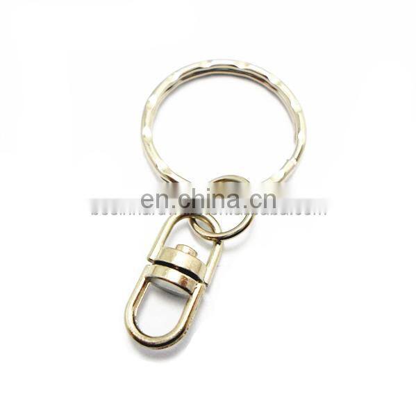 Hard Firm Without Deformation Metal Iron Swivel Key Chain Round Ring Stainless Steel Swivel Hooks With Split Key Ring