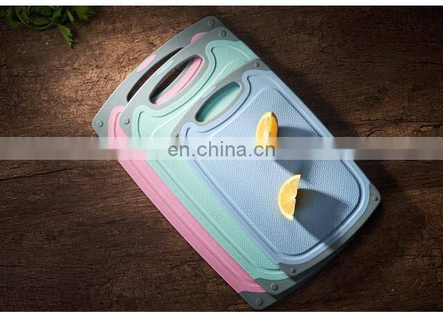 Amazon Best Selling Portable Eco-Friendly 4 Colors Double Sided Non-Slip Wheat Straw Kitchen Cutting Board Home