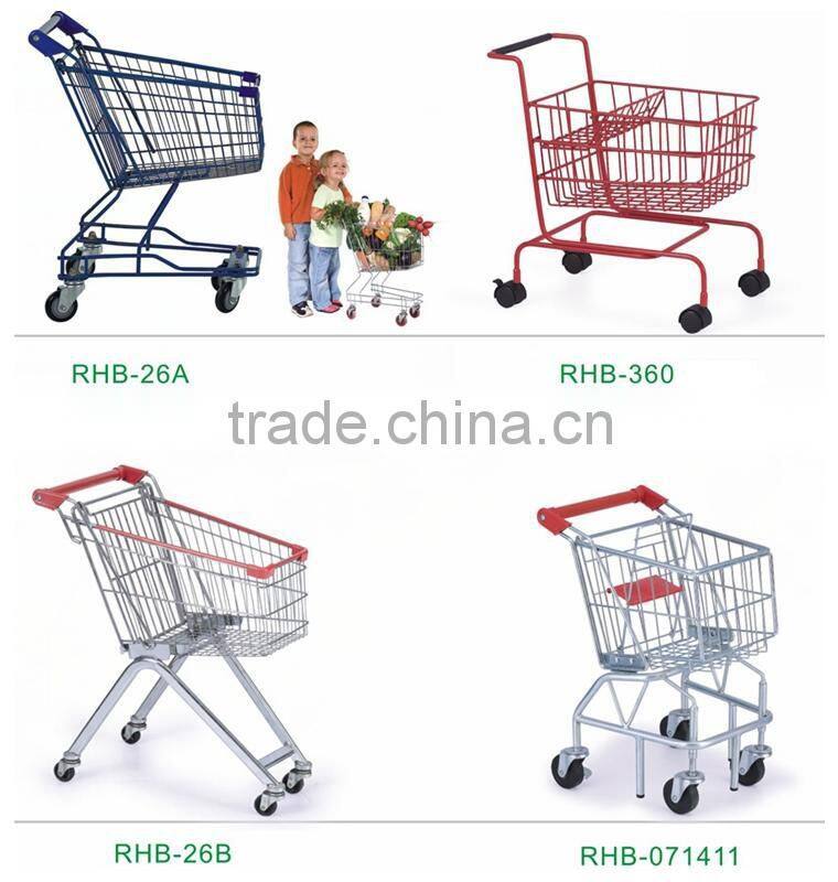 Children size metal shopping trolly carts