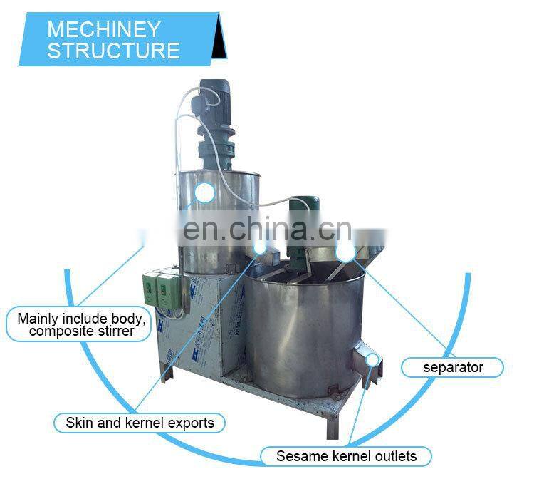 250 kg/h Sesame Dehuller/Sesame Huller/Sesame Seeds Hulling Machine