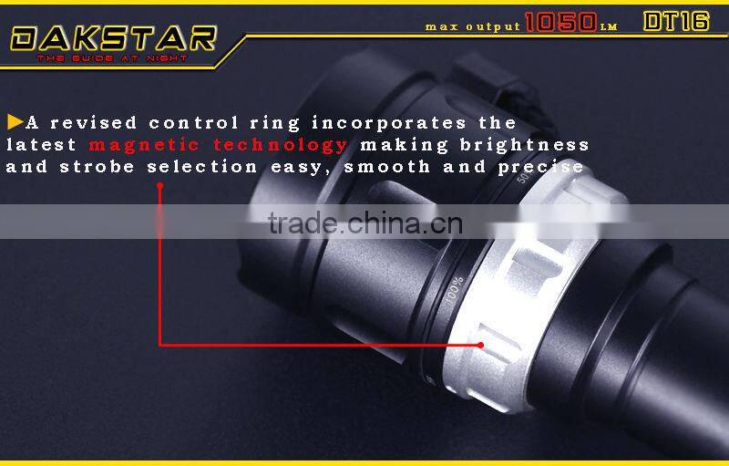 DAKSTAR DT16 1050LM CREE XML T6 18650 Rechargeable Magnet Switch IPX8 LED Diving Torch