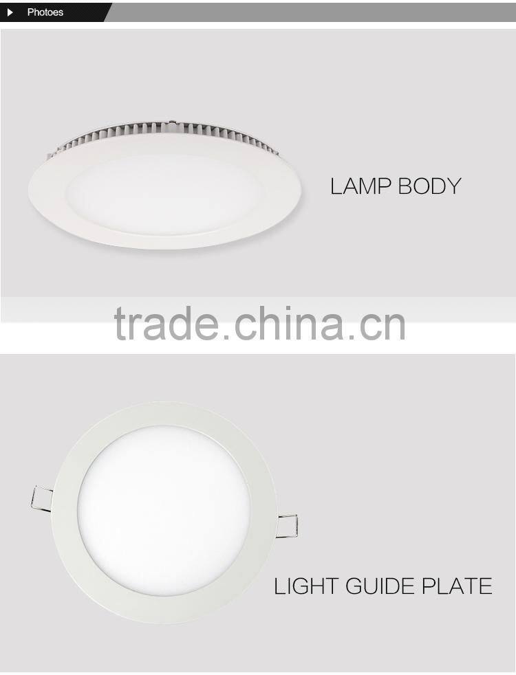 Aluminum Alloy 9W round led panel light