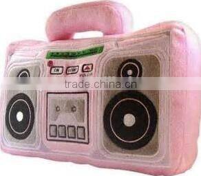 plush radio pillow/Novelty FM Scan Radio in Pillow Shape/cute FM radio toys
