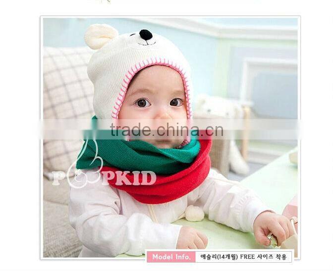 Acrylic Knitted Fashion Winter Baby Girls Scarf