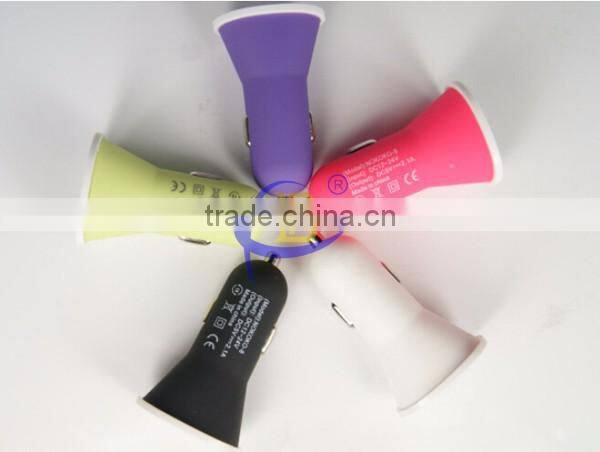 5V 2.1A 2 Port Dual USB Car Charger USB Adaptor For Mobile Phone