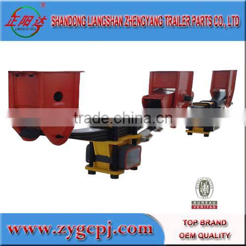 round axle underslung suspension for lowboy low bed semi trailer