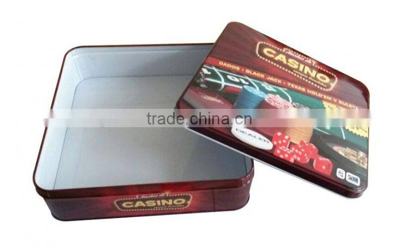 Printed domino tin box packaging