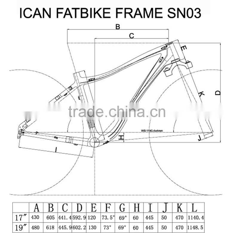 26ER carbon bike Toray T700 full carbon fat bike ICAN Bikes SN03- 11.7KG