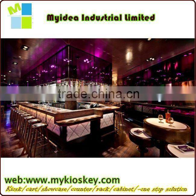 white glass modern reception counter led light bar counter