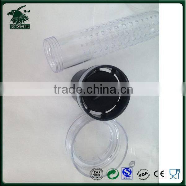 plastic drinking water bottle with fruit infuser