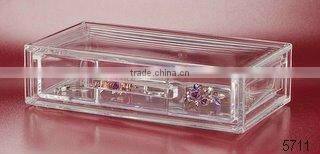 Acrylic jewelry organizer/ Acrylic holder with drawer/ acrylic box / chest of drawers