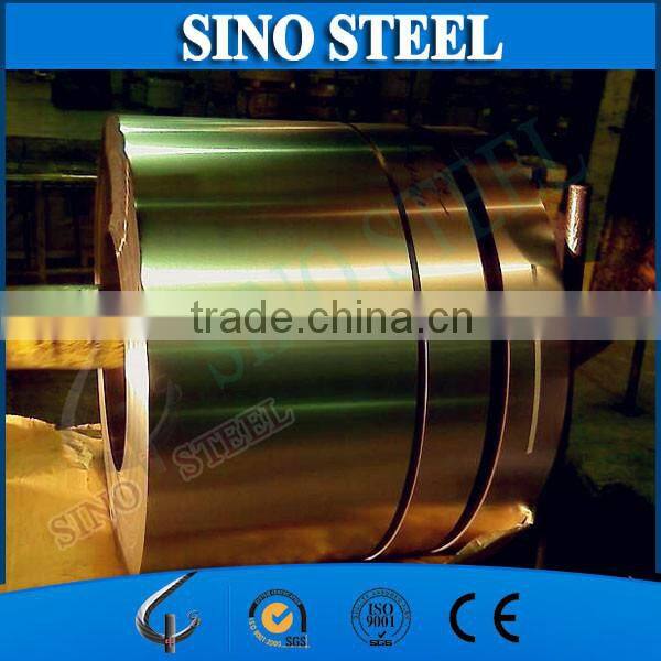 Hot Selling tinplate with golden lacquer/tinplate for food cans