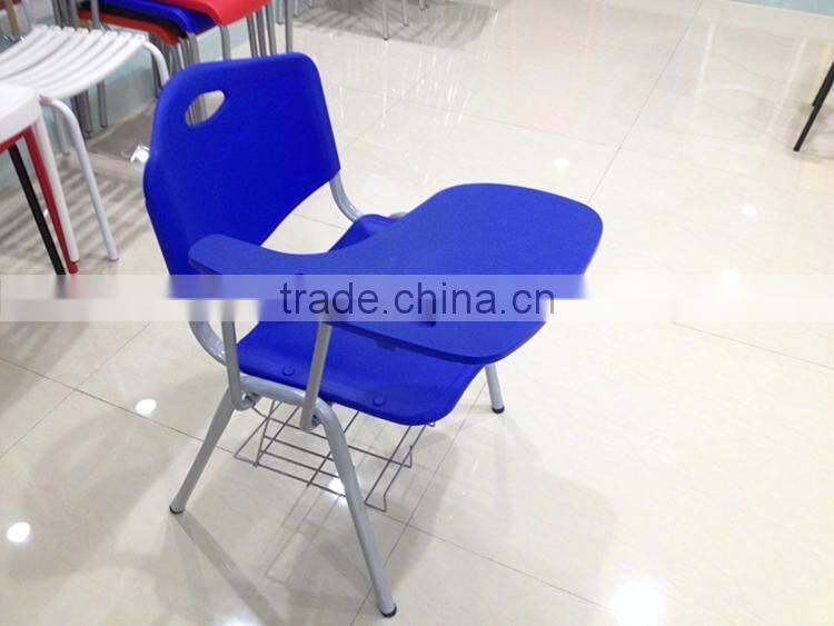Cushion seat plastic office student chair with writing pads tablet, HYL-7009