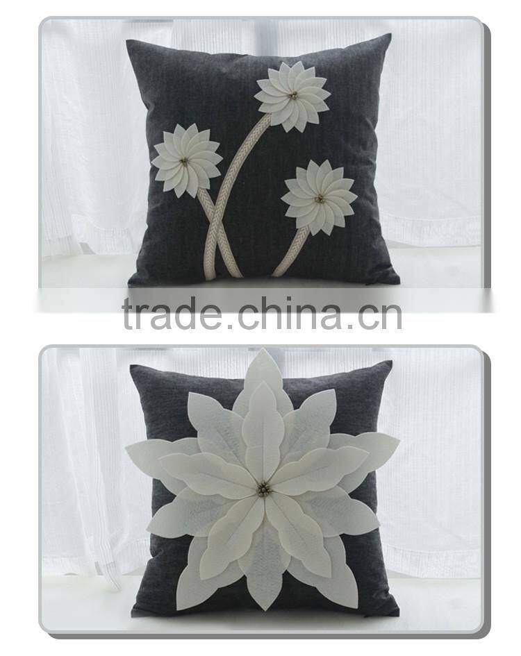 Plush linen fabric painting designs cushion cover