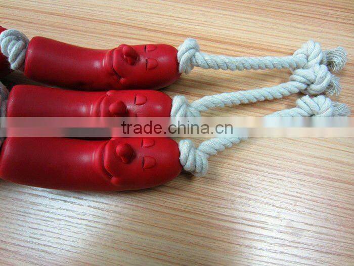 blind dogs accessories-3 shapes of vinyl sausage with rope