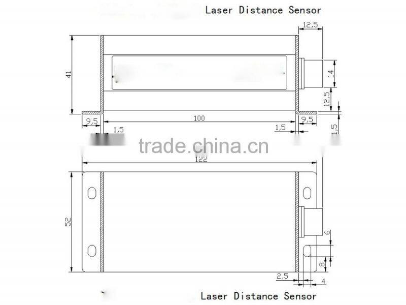 laser distance sensor 60m 0-10v analog output
