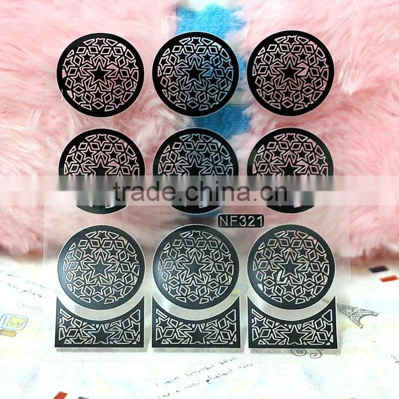 Nail Stencil Guide Vinyl Decal Sticker Sticker Hollow Tip Guides nail art stickers