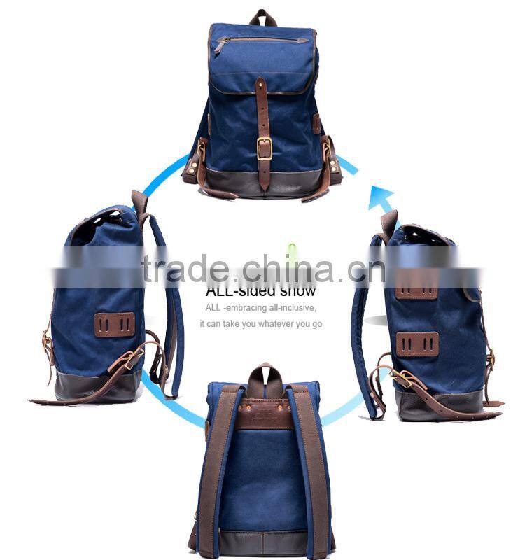high quality custom canvas outdoor camping travelling backpack