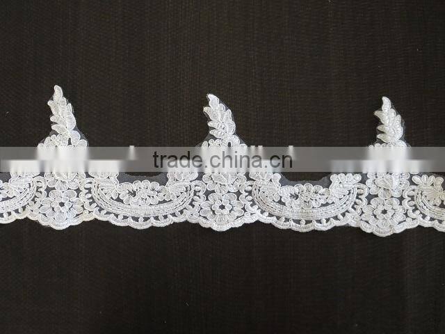 New design embroidered lace for bridal
