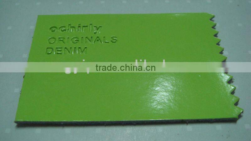 candy color leather lable