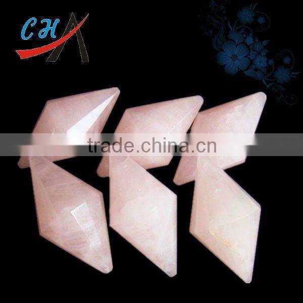 wholesal rose quartz faceted pendulum