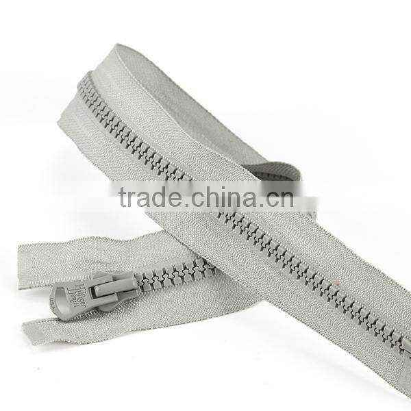 2015 hot sale #3 open end auto lock white color plastic zipper