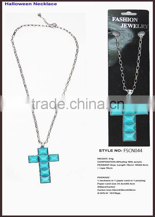 Jinhua Wholesale Latest Style Luxury Agate Cross Pendant Beaded Necklace For Ladies