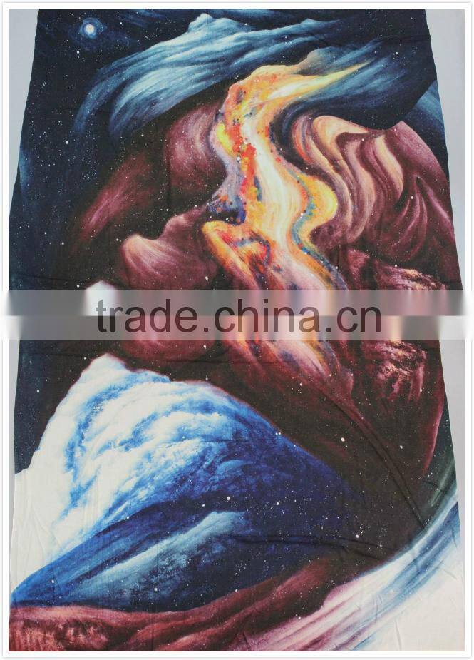 2015 New design multi color wool scarf with fringe