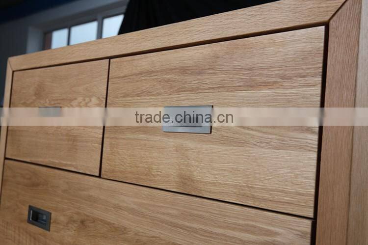 Simple Style oiled solid wood bathroom cabinet