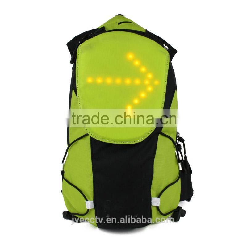 Cycling safety instructions backpack/night ride to light/night ride a warning light