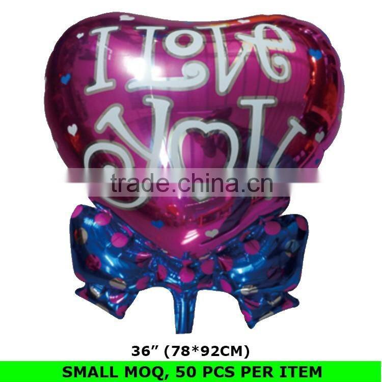 Wholesale Heart Shape with Bowknot Helium Balloon Price