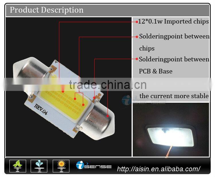 COB Festoon LED Interior Dome Map Light , CAR LED LICENSE PLATE
