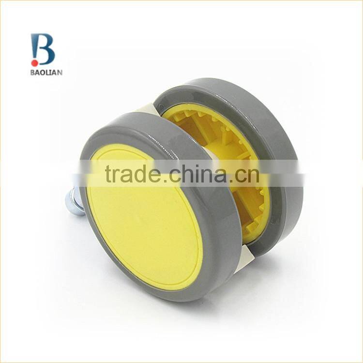 china popular 65mm yellow nylon 360 swivel medical caster
