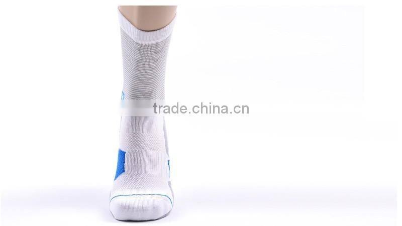 custom digital sublimation print white basketball socks