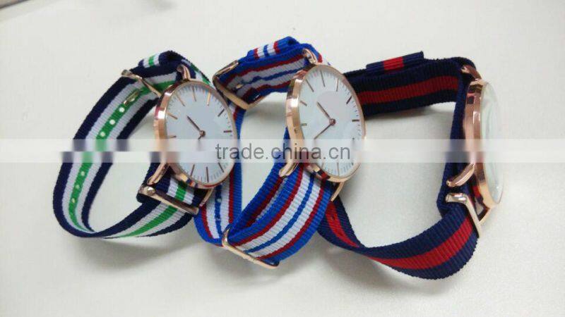 Selling trend Watch Men Women watch with full logo quartz watch clock hour wrist nylon watches
