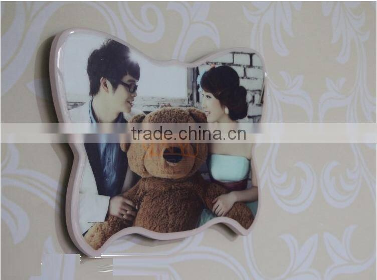 Custom Unique Double Heart Love Acrylic Photo Frame