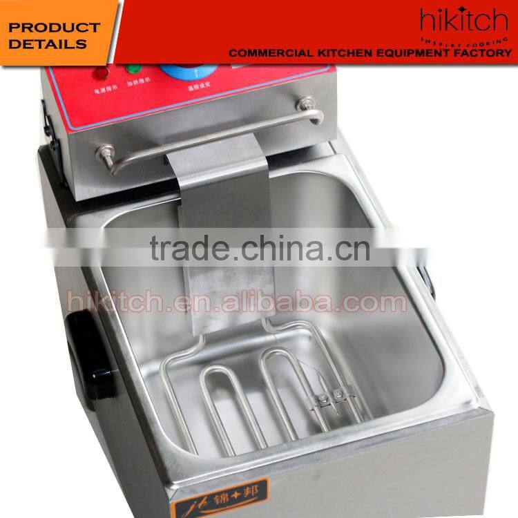 Red Stainless steel countertop electric cleaning deep fryer with thermostat in Guangzhou