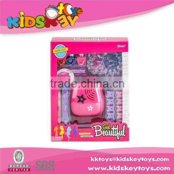 Kids cosmetic toy with gel nail polishes, nail polish for little girls cosmetic set