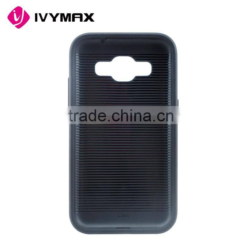 IVYMAX Promotion Tough Dual Layer Cover with Brushed Metal Finish for samsung G360 Core Prime/Galaxy Prevail LTE phone case