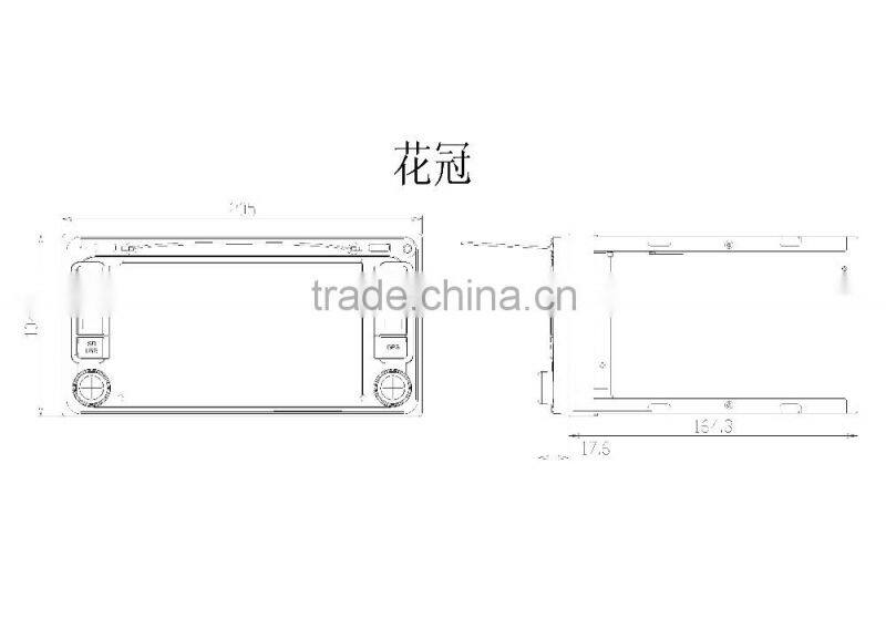 2DIN Universal 6.2'' inch screen car audio for toyota with gps