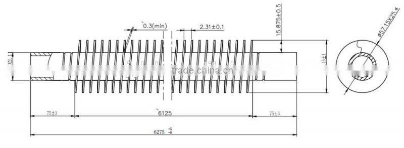 high quality copper g type embedded fins tube for air cooler & heat exchanger