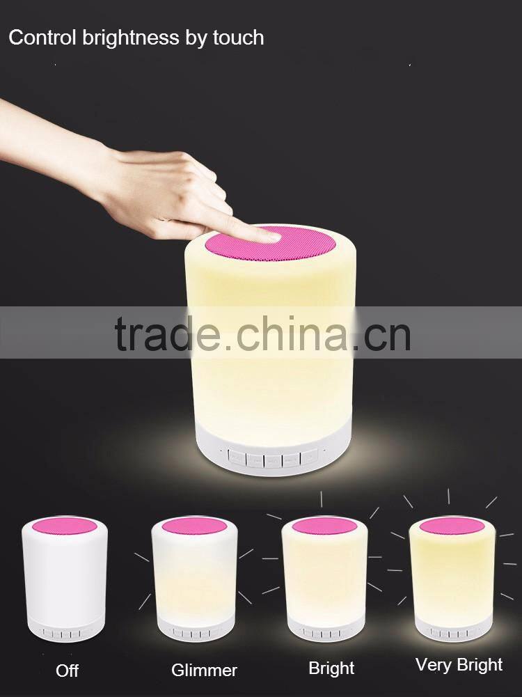 2016 New Style Touch Sensor Portable Wireless Mini LED Bluetooth Speaker for Smartphone PC Tablet Laptop