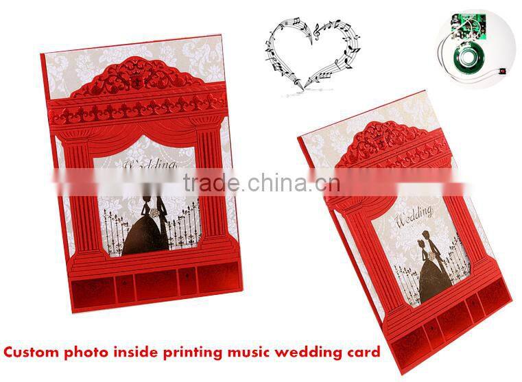 Hot sale creative heart shape handmade greeting card with envelope