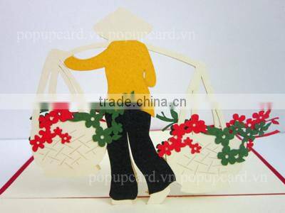 Christmas Tree and New year 3d greeting card