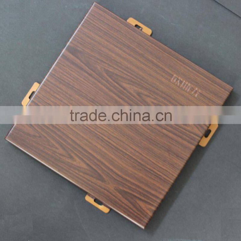 Deep Wood Grain Aluminum Decorative Ceiling Panel Aluminum Solid Wall Panel