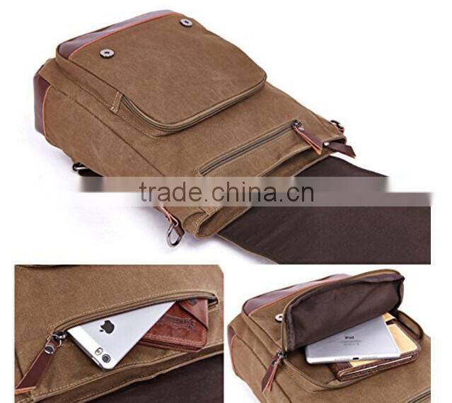 Vintage Canvas Backpack School Bag
