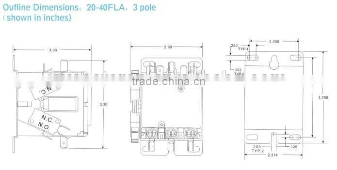 SA-1P-40A-277VAC definite purpose contactor ac contactor