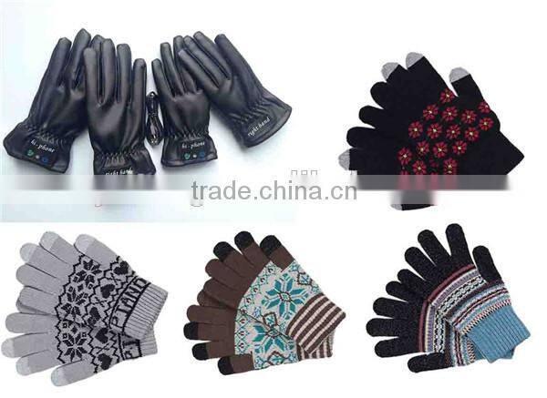 2014 promotional free sample warm touch screen glove