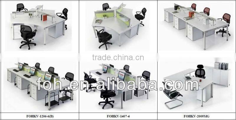 Office Staff Partition with Manager Seat (FOHBM-4L1414T-D)