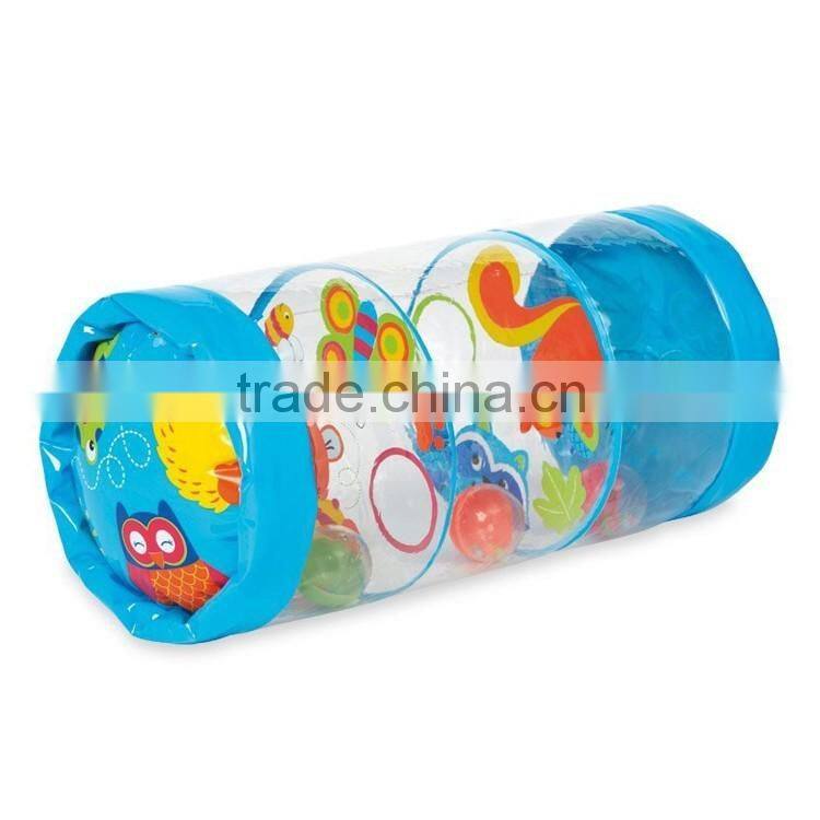 multi-color eco-friendly plastic inflatable baby step roller toy